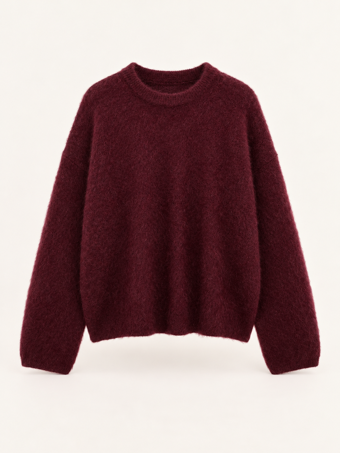 Maglia boxy girocollo — Bordeaux, Capo, vista frontale
