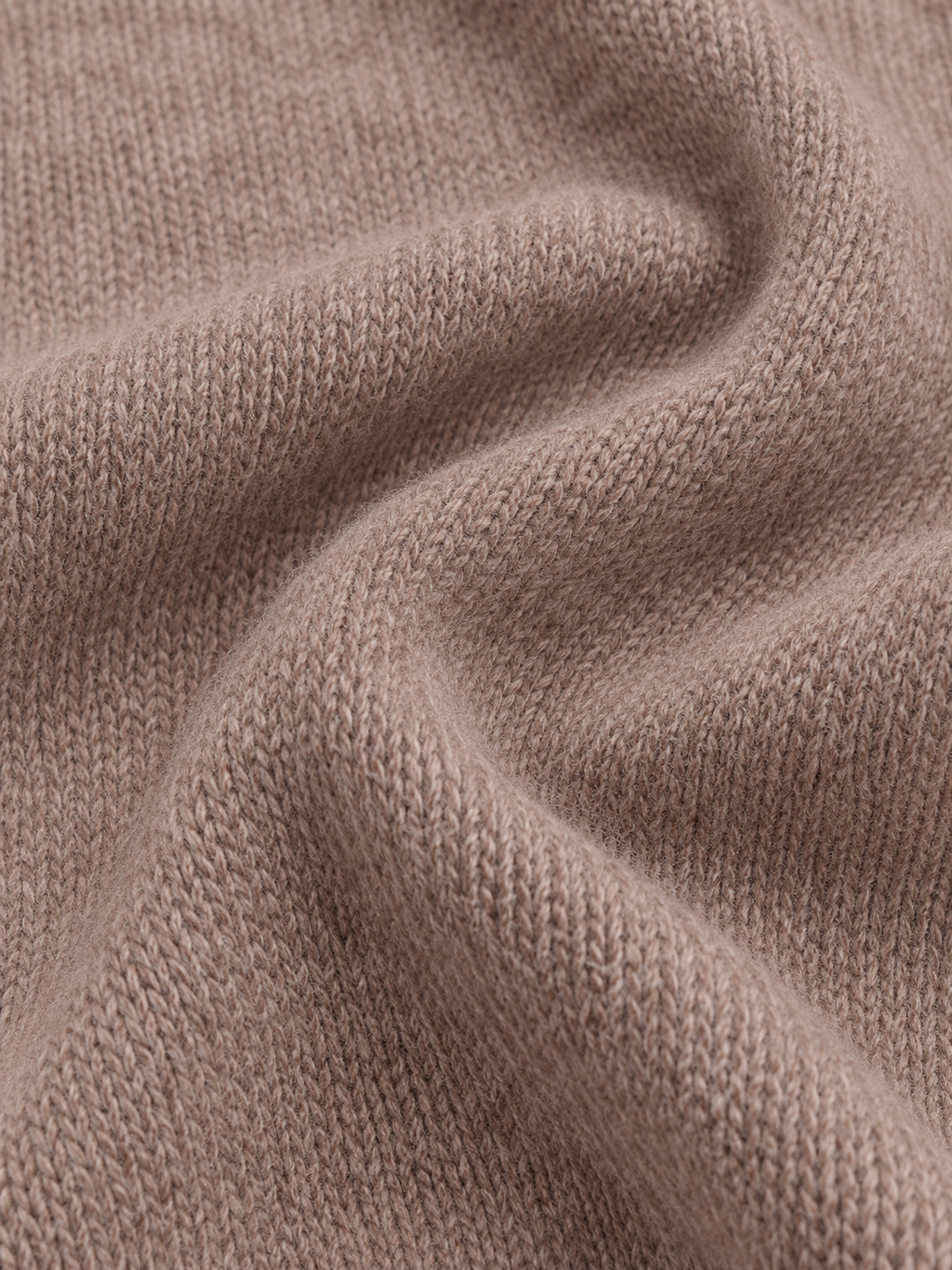 Turtleneck midi dress — Taupe, fabric detail