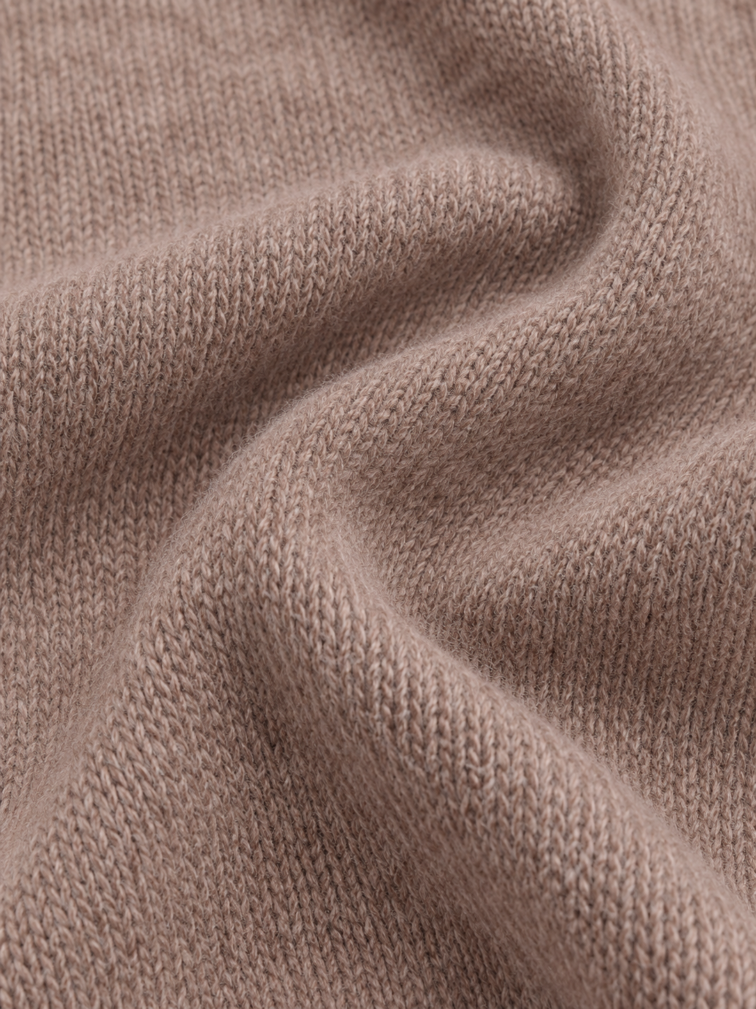 Turtleneck midi dress — Taupe, fabric detail