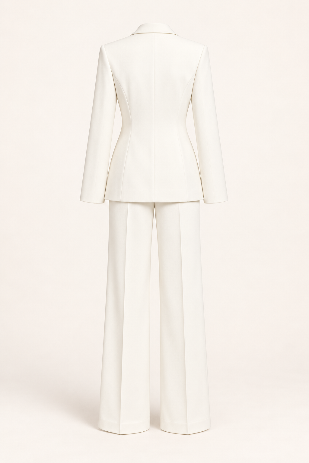 Completo con blazer sagomato — Bianco, vista posteriore senza modella