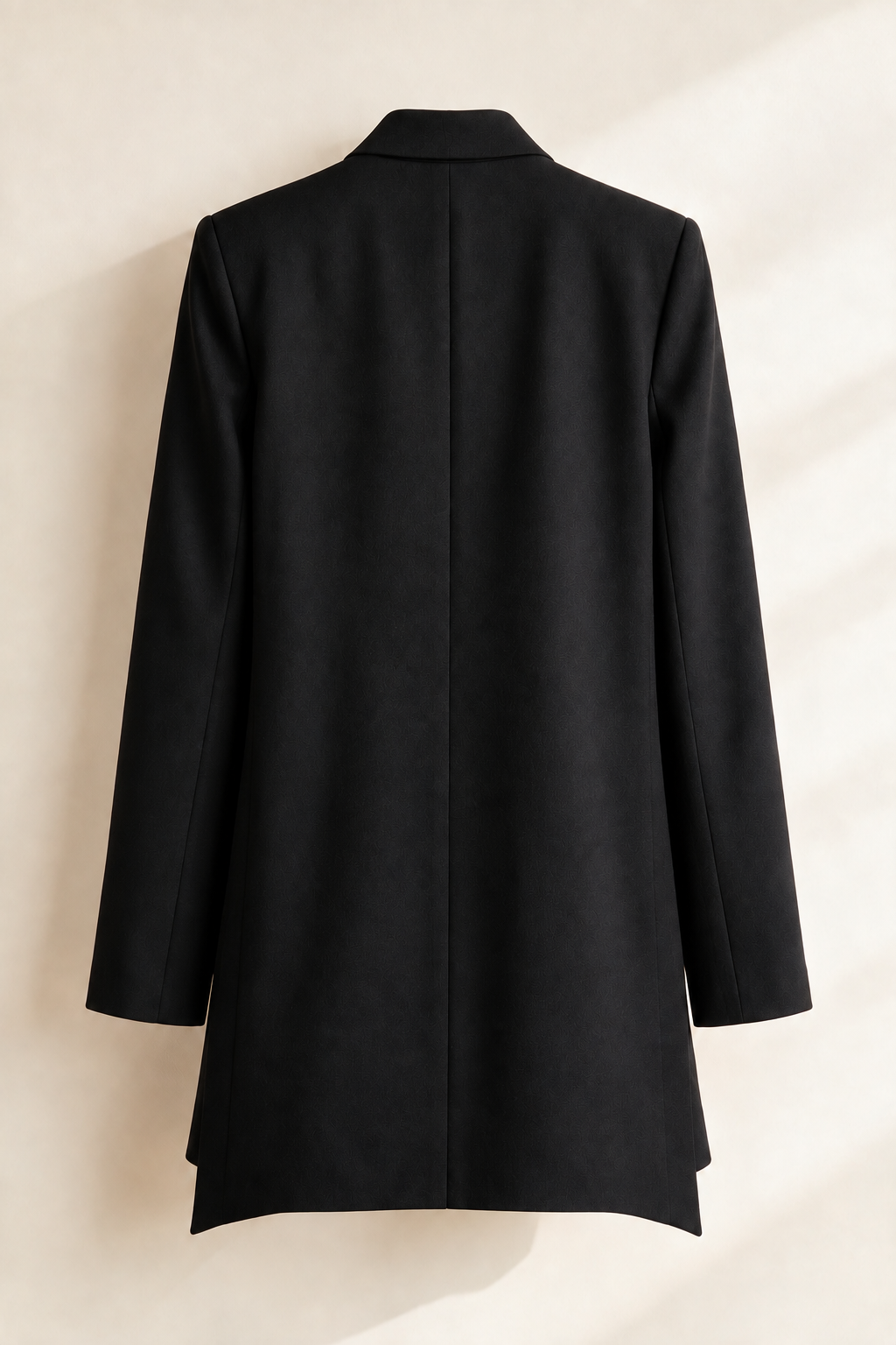 Blazer lungo dal taglio asimmetrico — Nero, vista posteriore senza modello